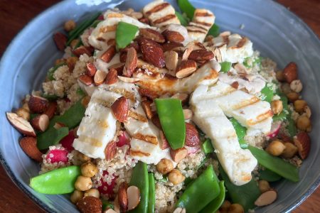 Halloumi quinoa salade