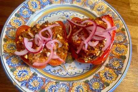 Vega-gevulde-paprika